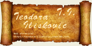 Teodora Ilišković vizit kartica